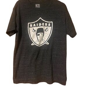 Men fanatics nfl Oakland raiders Las Vegas LA gray Tshirt Large L